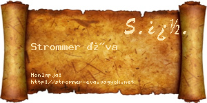 Strommer Éva névjegykártya