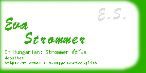 eva strommer business card